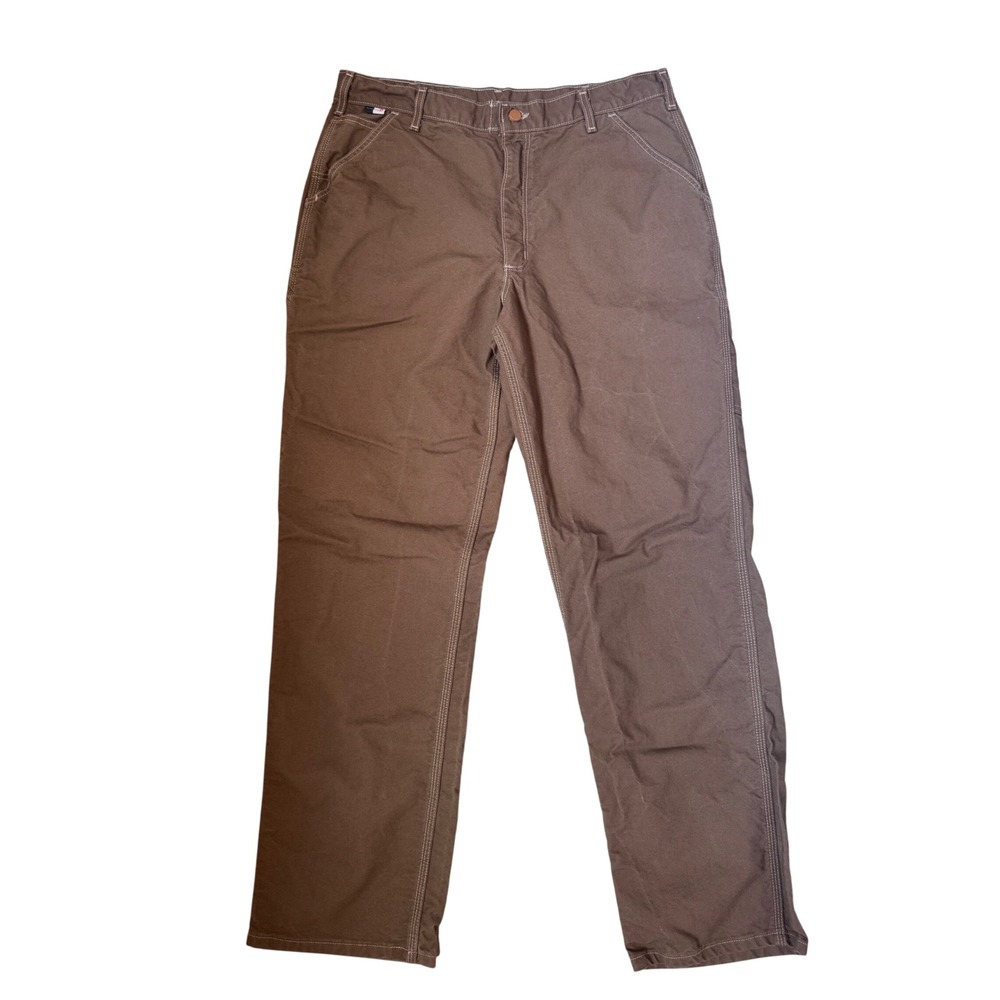 Carhartt FR Flame Resistant Work Pants Mens 36x34 Brown Carpenter CAT 2